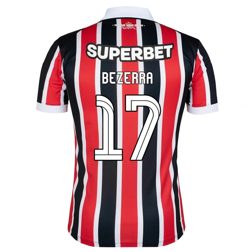 Danxen Dames Pedro Bezerra #17 Rood Wit Zwart Uitshirt Uittenue 2026/27 T-Shirt