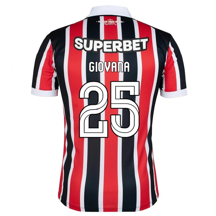 Danxen Dames Giovana #25 Rood Wit Zwart Uitshirt Uittenue 2026/27 T-Shirt