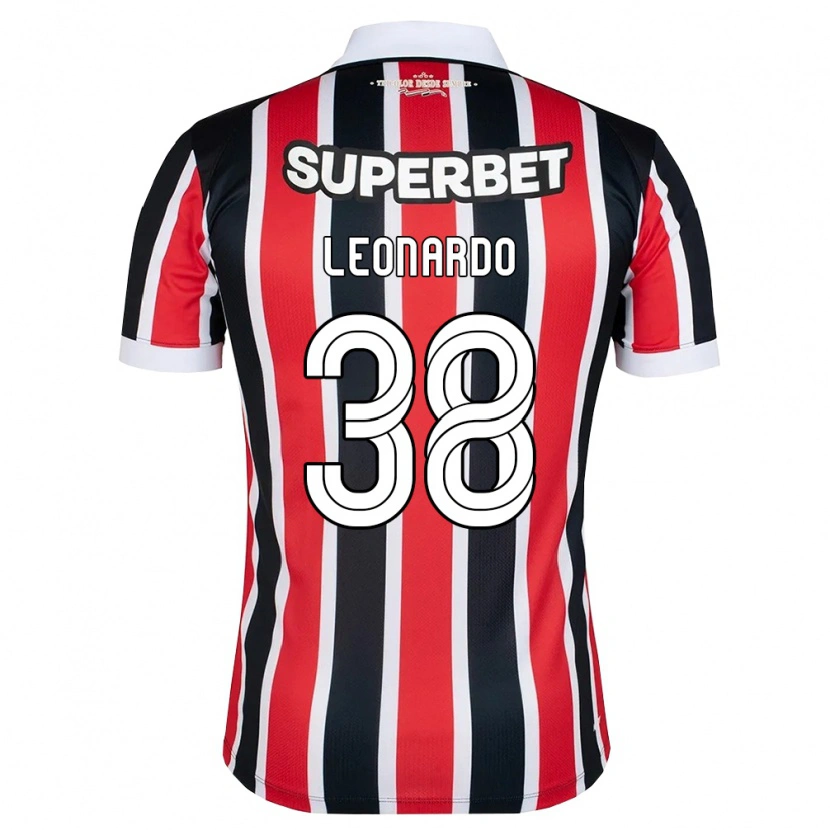 Danxen Dames Hugo Leonardo #38 Rood Wit Zwart Uitshirt Uittenue 2026/27 T-Shirt