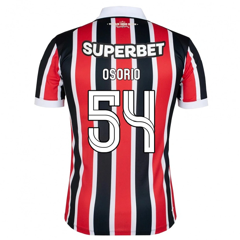 Danxen Dames Luis Osorio #54 Rood Wit Zwart Uitshirt Uittenue 2026/27 T-Shirt
