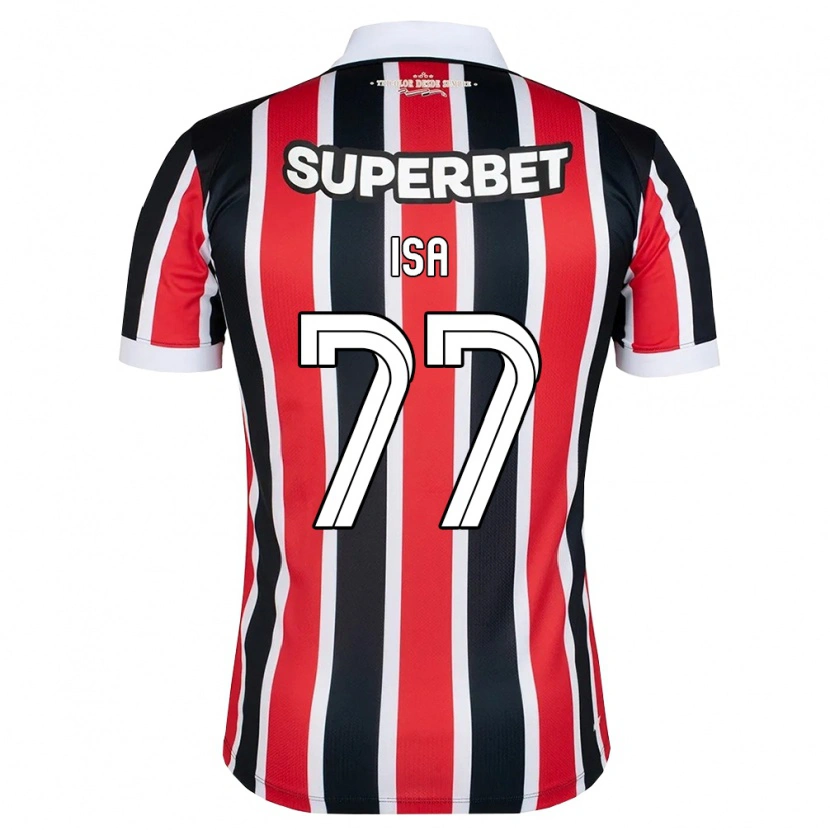 Danxen Dames Isa #77 Rood Wit Zwart Uitshirt Uittenue 2026/27 T-Shirt