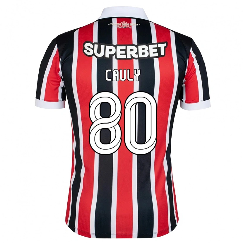 Danxen Dames Cauly Oliveira Souza #80 Rood Wit Zwart Uitshirt Uittenue 2026/27 T-Shirt