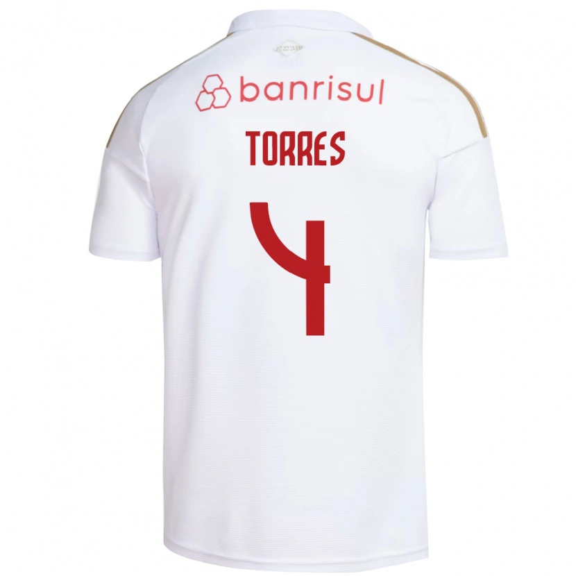 Danxen Dames Félix Torres #4 Wit Rood Uitshirt Uittenue 2026/27 T-Shirt