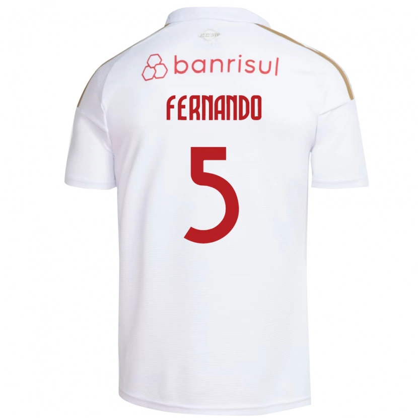 Danxen Dames Fernando #5 Wit Rood Uitshirt Uittenue 2026/27 T-Shirt