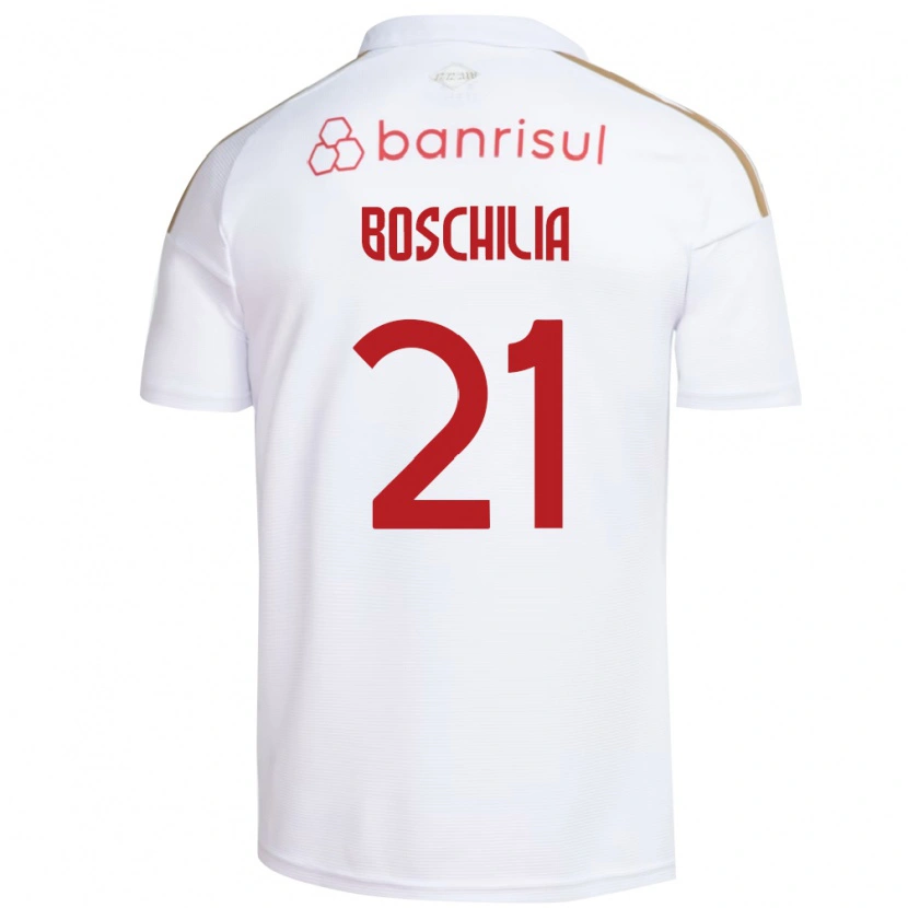 Danxen Dames Gabriel Boschilia #21 Wit Rood Uitshirt Uittenue 2026/27 T-Shirt
