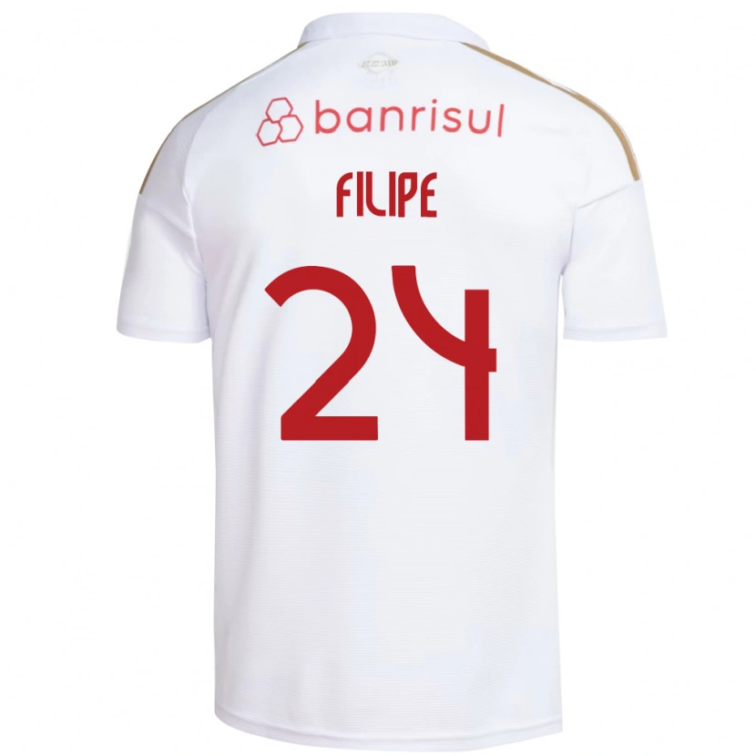 Danxen Dames Filipe Sírio #24 Wit Rood Uitshirt Uittenue 2026/27 T-Shirt