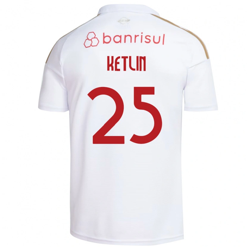 Danxen Dames Ketlin #25 Wit Rood Uitshirt Uittenue 2026/27 T-Shirt