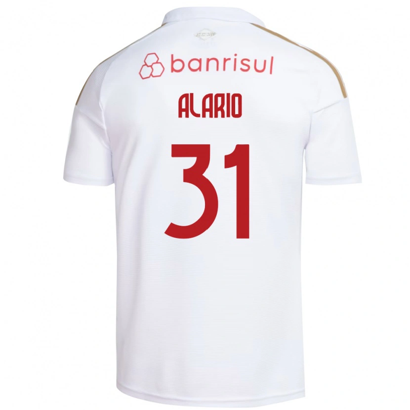 Danxen Dames Lucas Alario #31 Wit Rood Uitshirt Uittenue 2026/27 T-Shirt