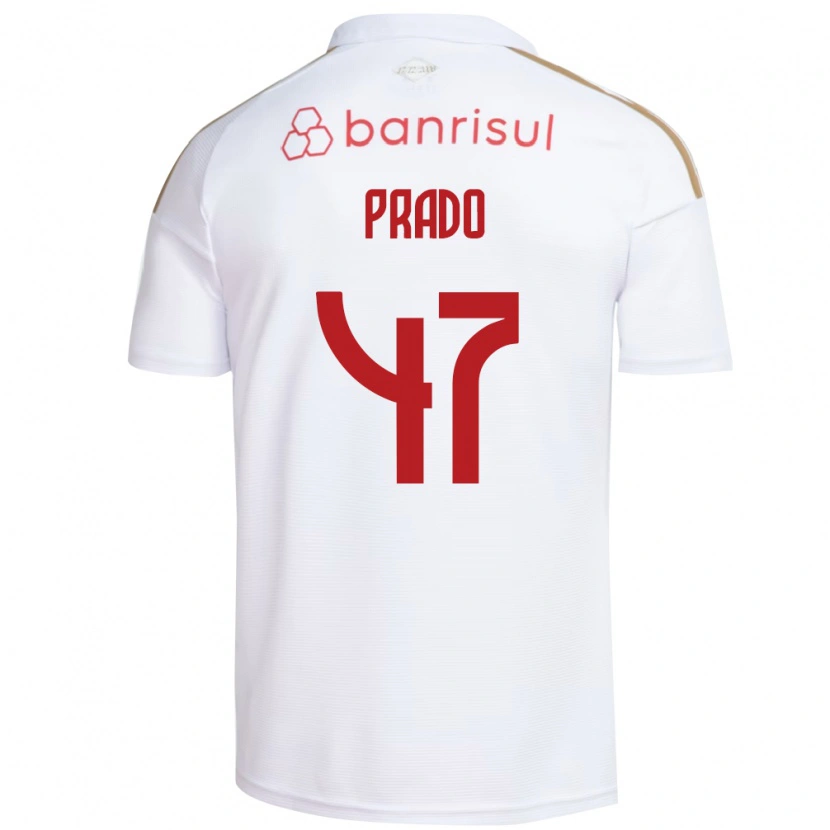 Danxen Dames Gustavo Prado #47 Wit Rood Uitshirt Uittenue 2026/27 T-Shirt