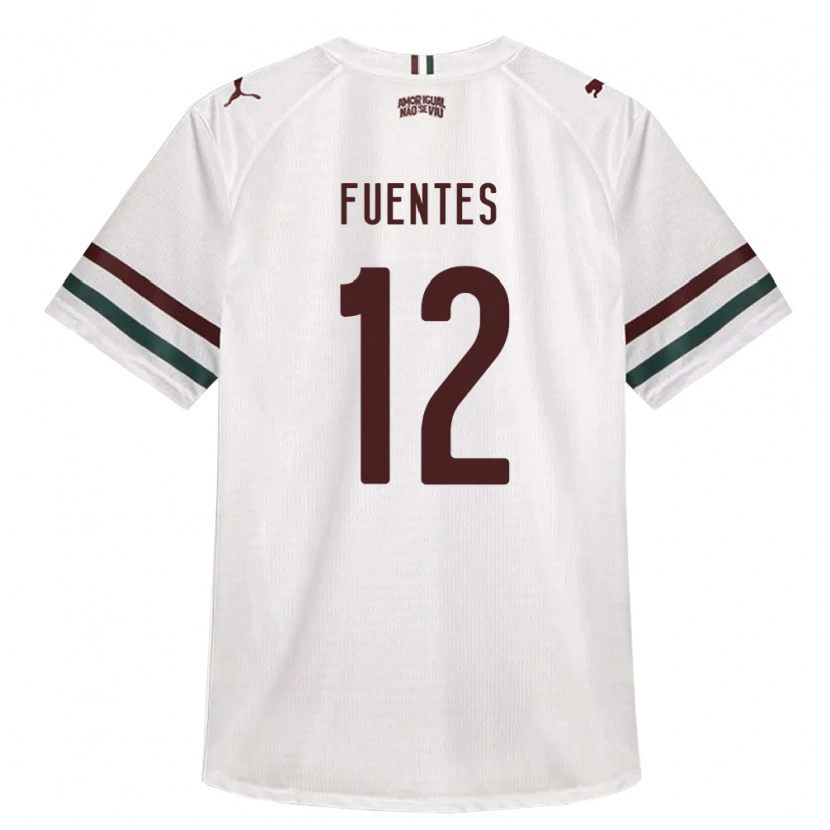 Danxen Dames Gabriel Fuentes #12 Wit Groen Bordeaux Rood Uitshirt Uittenue 2026/27 T-Shirt
