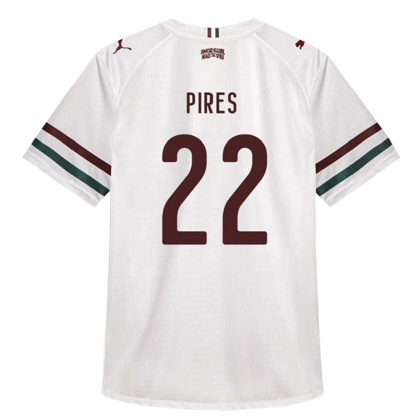 Danxen Dames Gabriel Pires #22 Wit Groen Bordeaux Rood Uitshirt Uittenue 2026/27 T-Shirt