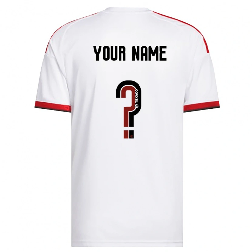 Danxen Dames Uw Naam #0 Wit Rood Zwart Uitshirt Uittenue 2026/27 T-Shirt