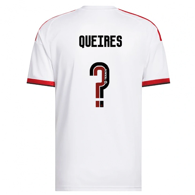 Danxen Dames Daniel Queires #0 Wit Rood Zwart Uitshirt Uittenue 2026/27 T-Shirt