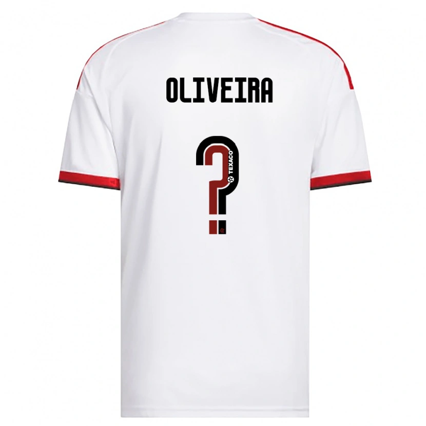 Danxen Dames Lucas Oliveira #0 Wit Rood Zwart Uitshirt Uittenue 2026/27 T-Shirt