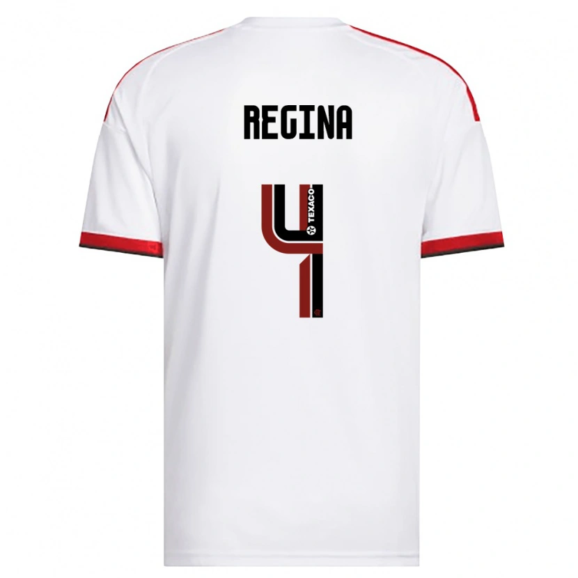 Danxen Dames Thaís Regina #4 Wit Rood Zwart Uitshirt Uittenue 2026/27 T-Shirt