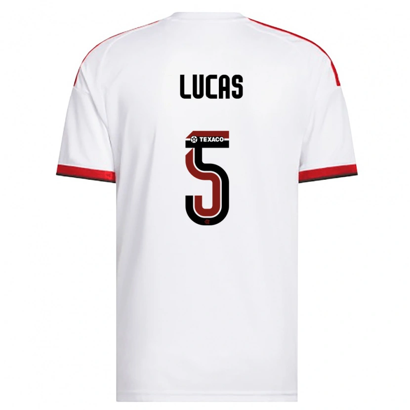 Danxen Dames Rayan Lucas #5 Wit Rood Zwart Uitshirt Uittenue 2026/27 T-Shirt