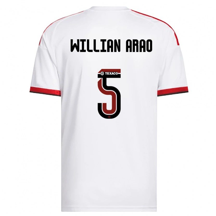 Danxen Dames Willian Arao #5 Wit Rood Zwart Uitshirt Uittenue 2026/27 T-Shirt