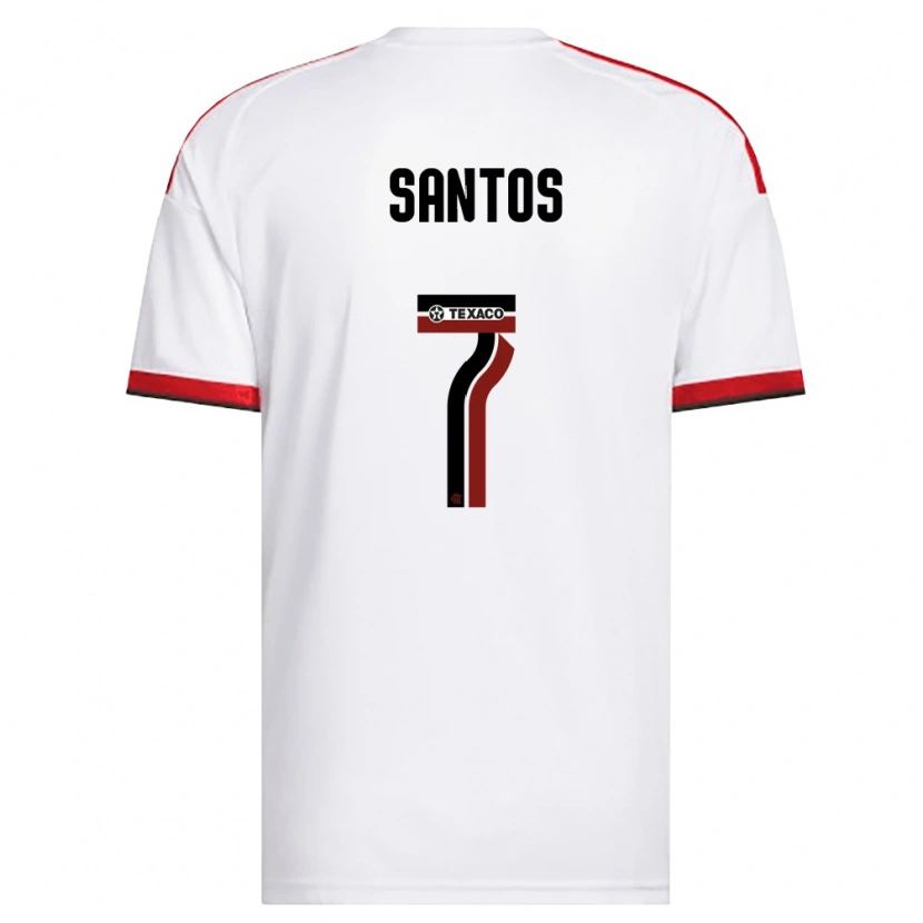 Danxen Dames Alan Santos #7 Wit Rood Zwart Uitshirt Uittenue 2026/27 T-Shirt