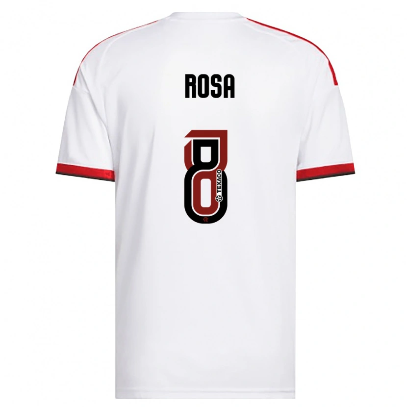 Danxen Dames Bruna Rosa #8 Wit Rood Zwart Uitshirt Uittenue 2026/27 T-Shirt