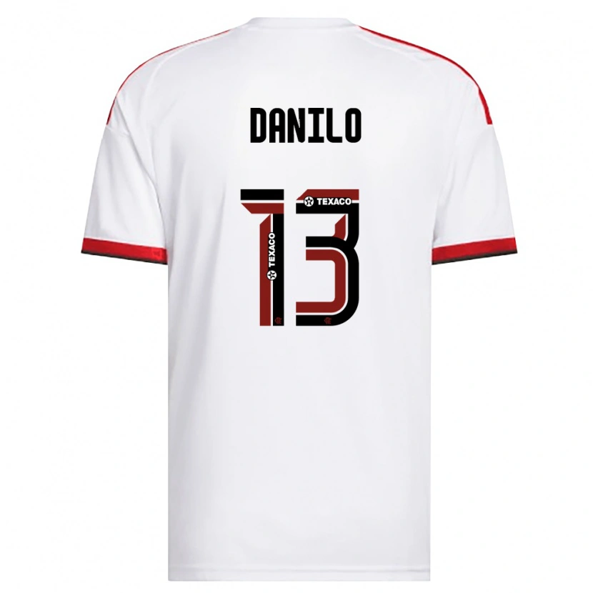 Danxen Dames Danilo Luiz Da Silva #13 Wit Rood Zwart Uitshirt Uittenue 2026/27 T-Shirt