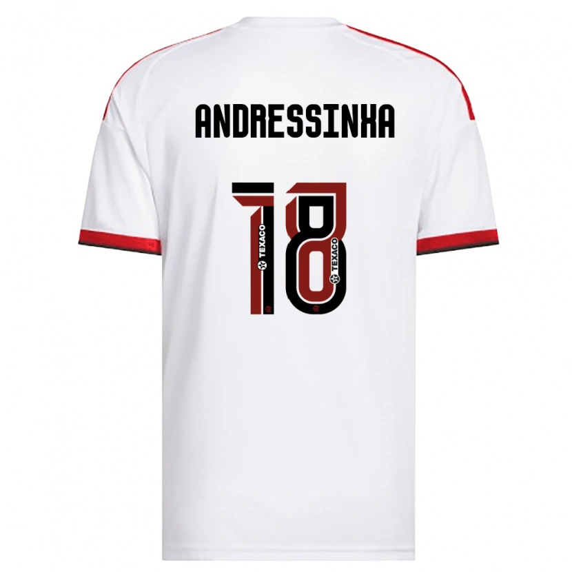 Danxen Dames Andressinha #18 Wit Rood Zwart Uitshirt Uittenue 2026/27 T-Shirt