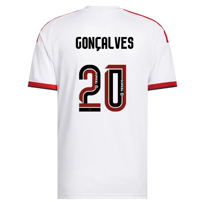 Danxen Dames Matheus Gonçalves #20 Wit Rood Zwart Uitshirt Uittenue 2026/27 T-Shirt