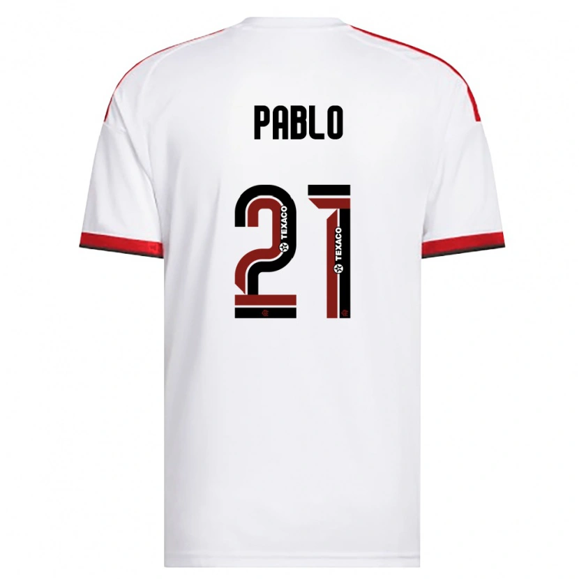 Danxen Dames Pablo #21 Wit Rood Zwart Uitshirt Uittenue 2026/27 T-Shirt