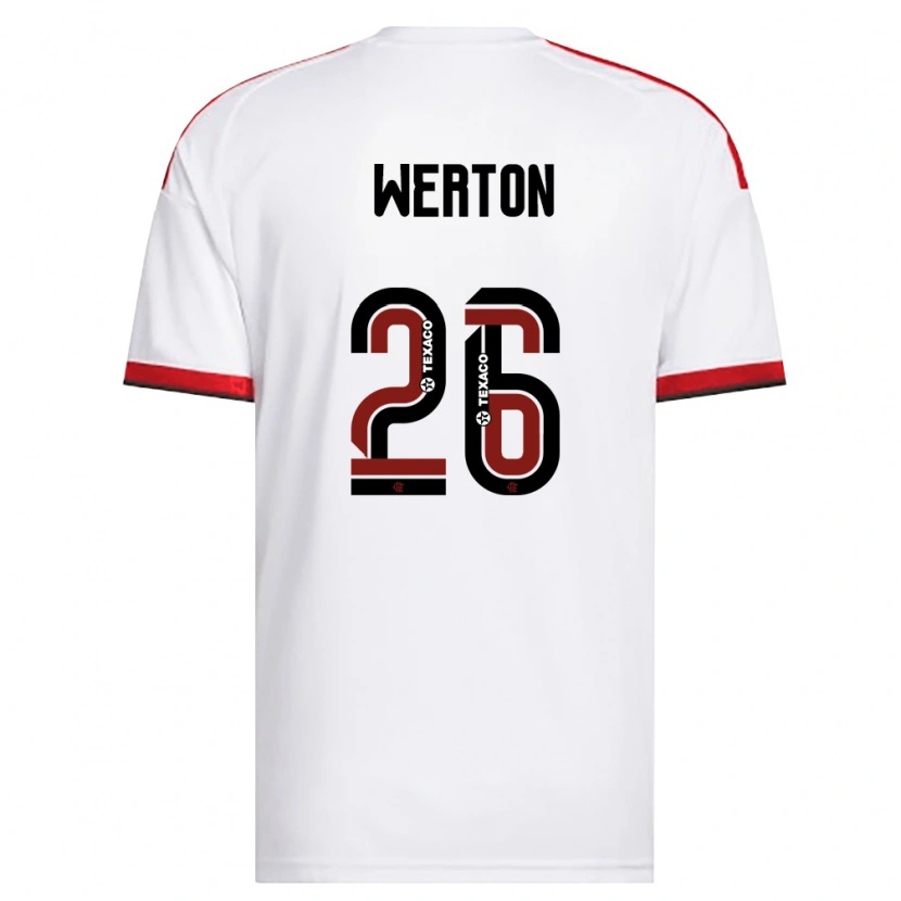 Danxen Dames Werton #26 Wit Rood Zwart Uitshirt Uittenue 2026/27 T-Shirt