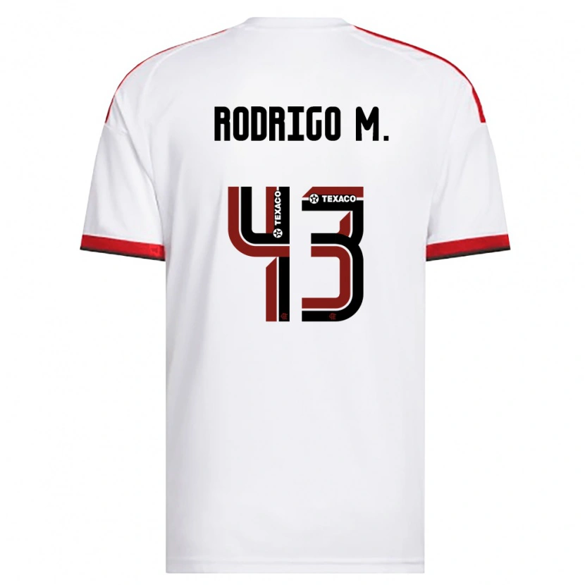 Danxen Dames Rodrigo Muniz #43 Wit Rood Zwart Uitshirt Uittenue 2026/27 T-Shirt