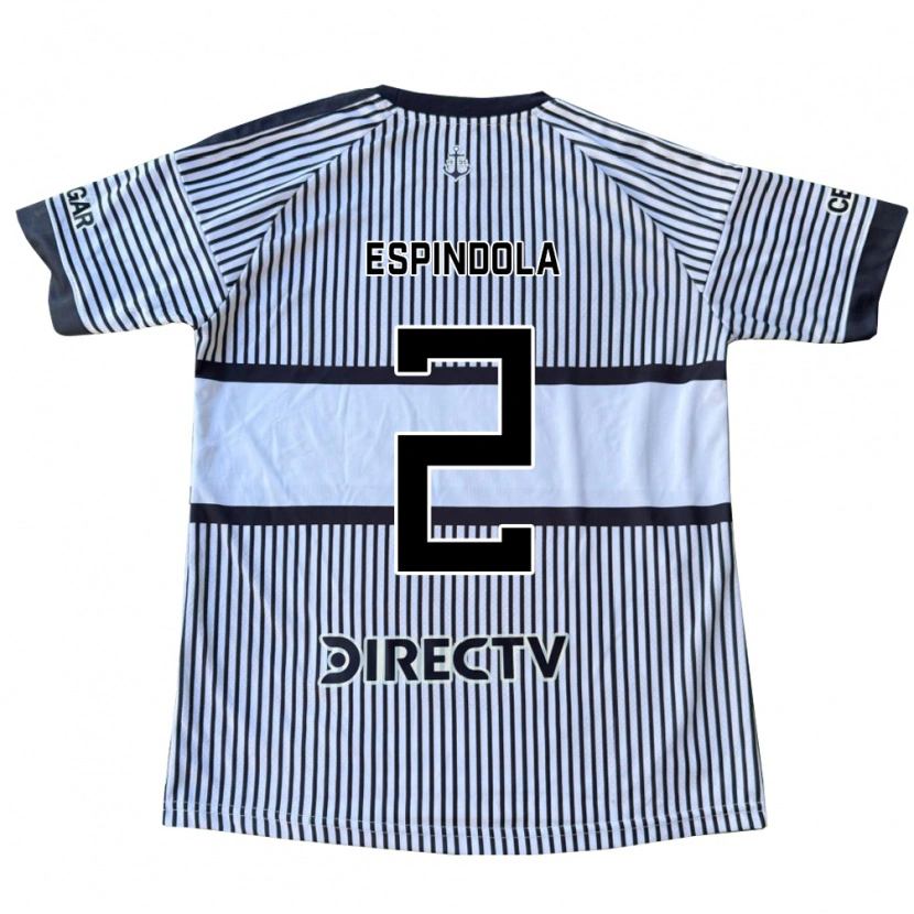 Danxen Dames Noelia Espindola #2 Wit Zwart Geel Uitshirt Uittenue 2026/27 T-Shirt