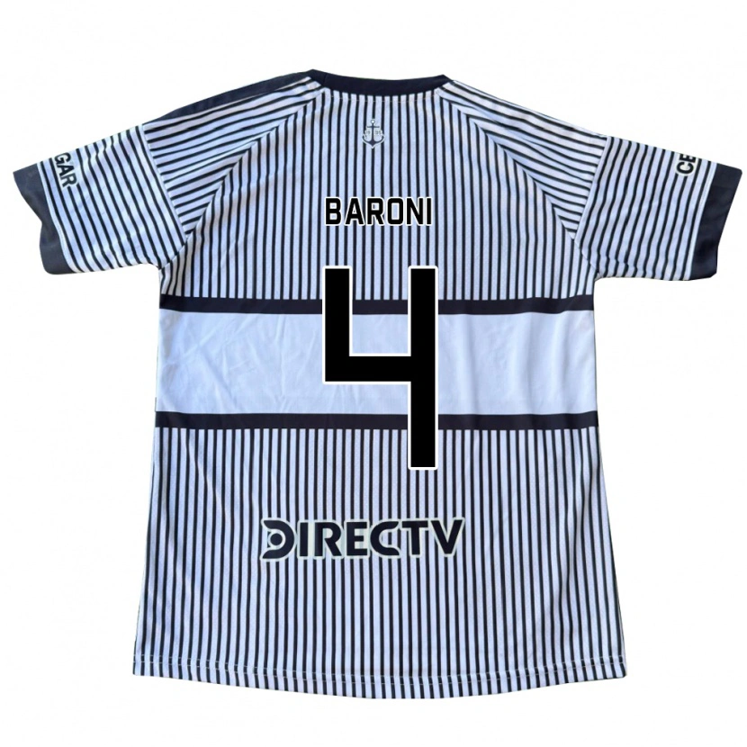 Danxen Dames Matías Baroni #4 Wit Zwart Geel Uitshirt Uittenue 2026/27 T-Shirt