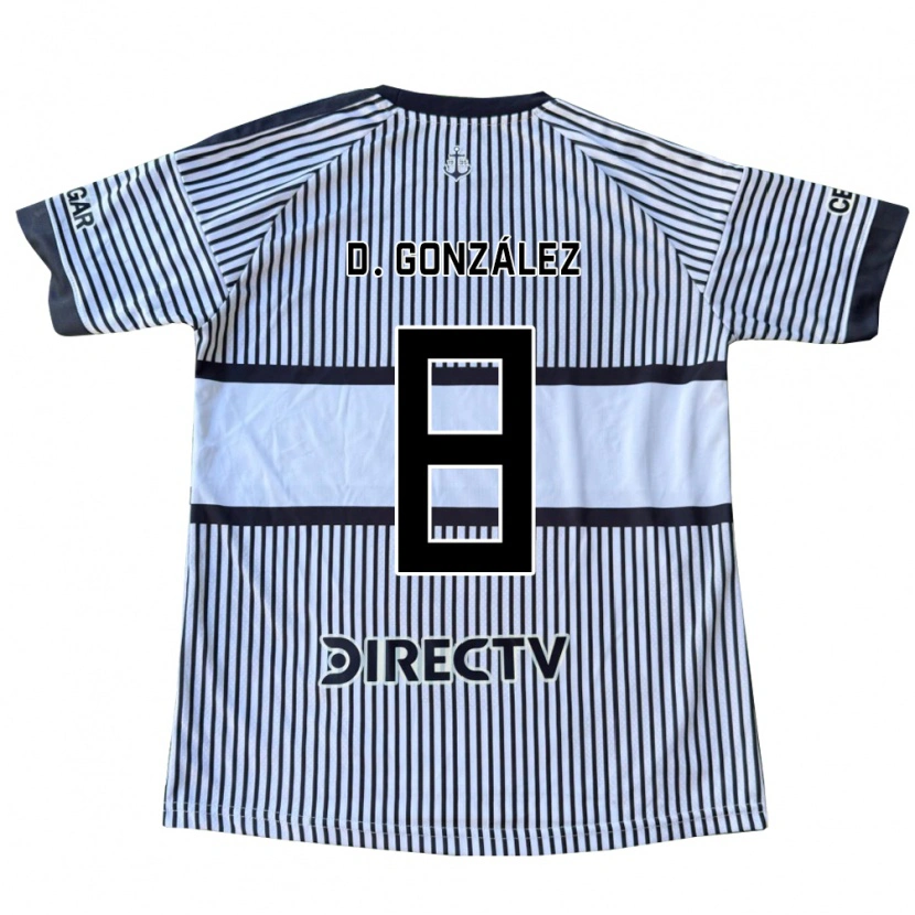 Danxen Dames Dante González #8 Wit Zwart Geel Uitshirt Uittenue 2026/27 T-Shirt