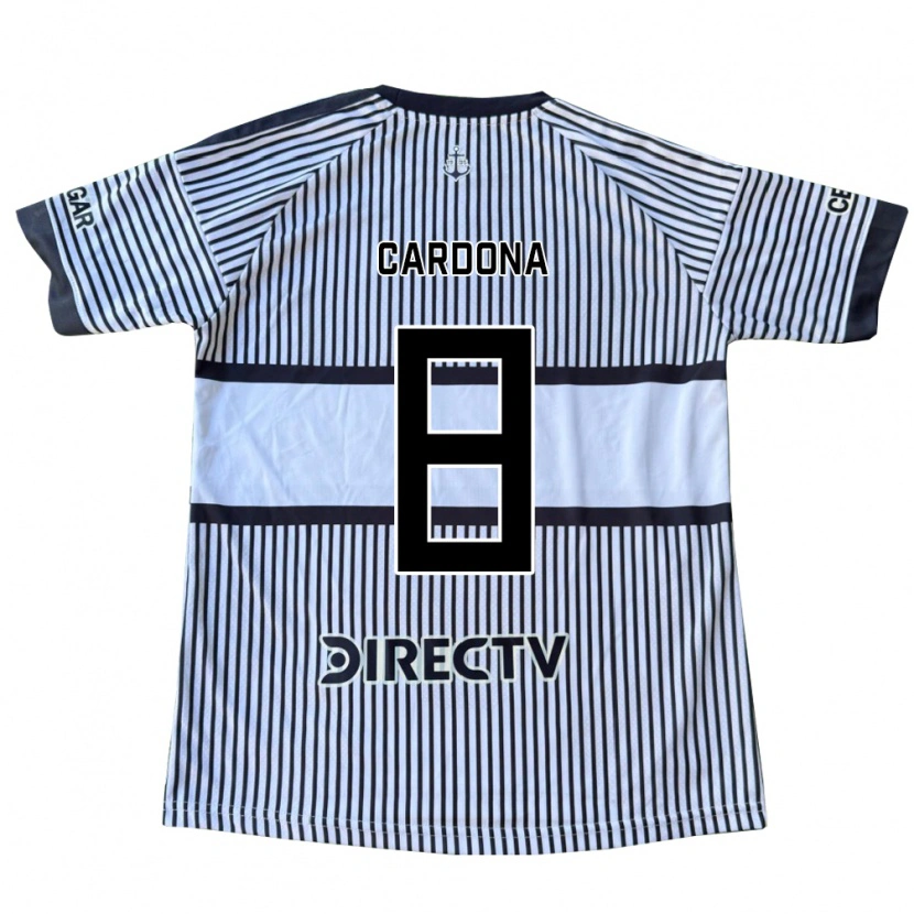 Danxen Dames Edwin Cardona #8 Wit Zwart Geel Uitshirt Uittenue 2026/27 T-Shirt