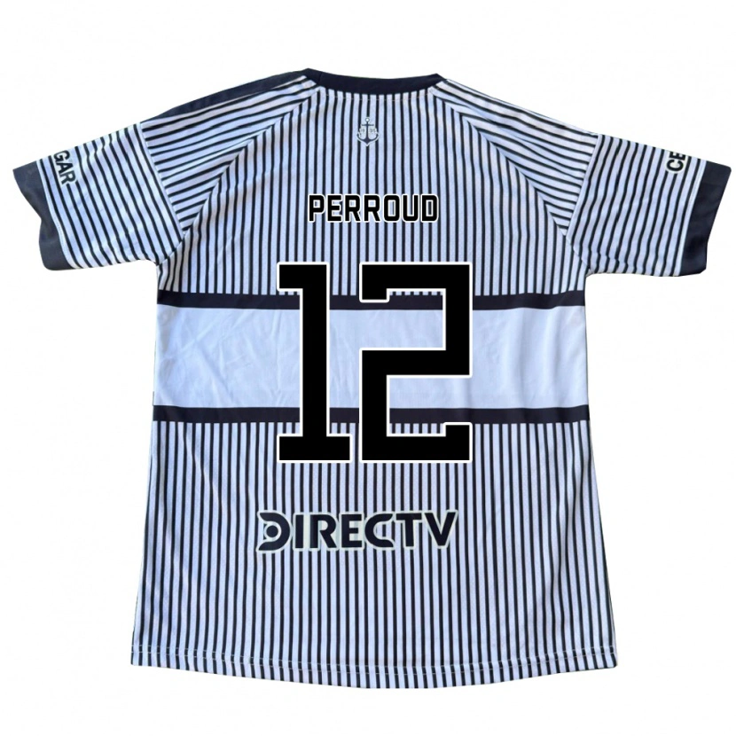 Danxen Dames Valentín Perroud #12 Wit Zwart Geel Uitshirt Uittenue 2026/27 T-Shirt