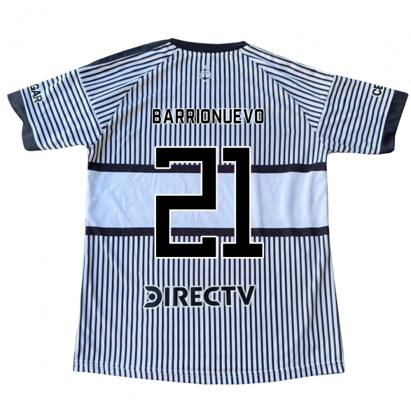 Danxen Dames Emiliano Barrionuevo #21 Wit Zwart Geel Uitshirt Uittenue 2026/27 T-Shirt