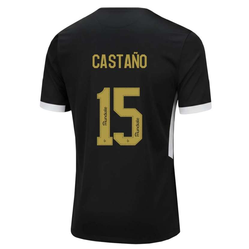 Danxen Dames Kevin Castaño #15 Zwart Wit Geel Thuisshirt Thuistenue 2026/27 T-Shirt