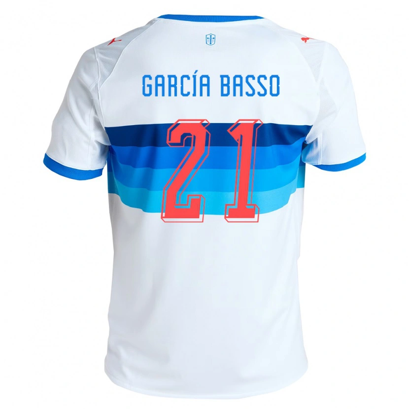 Danxen Dames Agustín García Basso #21 Wit Hemelsblauw Thuisshirt Thuistenue 2026/27 T-Shirt