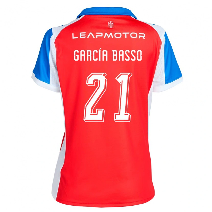Danxen Dames Agustín García Basso #21 Rood Blauw Uitshirt Uittenue 2026/27 T-Shirt