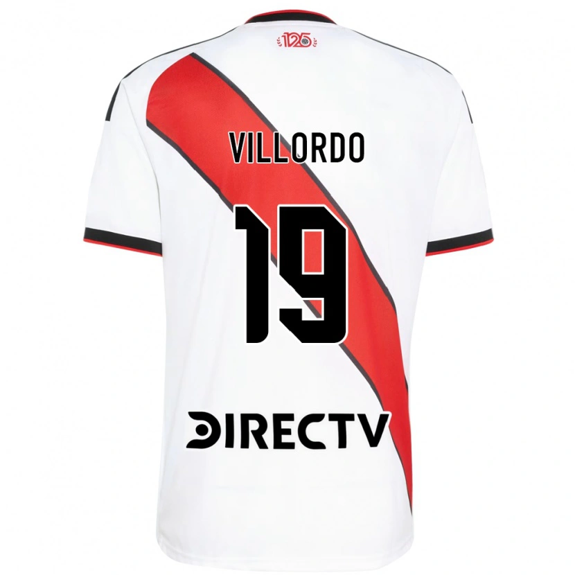Danxen Kinderen Juan Villordo #19 Rood Wit Zwart Thuisshirt Thuistenue 2026/27 T-Shirt