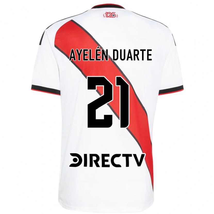 Danxen Kinderen Camila Ayelén Duarte #21 Rood Wit Zwart Thuisshirt Thuistenue 2026/27 T-Shirt