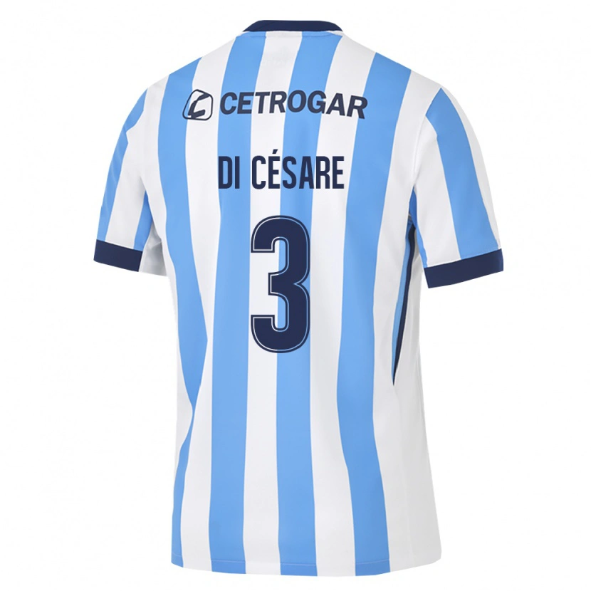 Danxen Kinderen Marco Di Césare #3 Lichtblauw Wit Zwart Thuisshirt Thuistenue 2026/27 T-Shirt