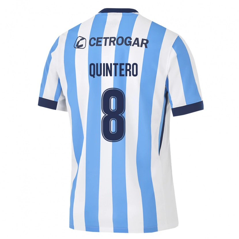Danxen Kinderen Juan Fernando Quintero #8 Lichtblauw Wit Zwart Thuisshirt Thuistenue 2026/27 T-Shirt