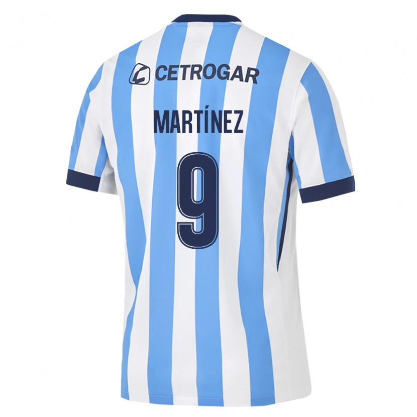 Danxen Kinderen Adrián Martínez #9 Lichtblauw Wit Zwart Thuisshirt Thuistenue 2026/27 T-Shirt
