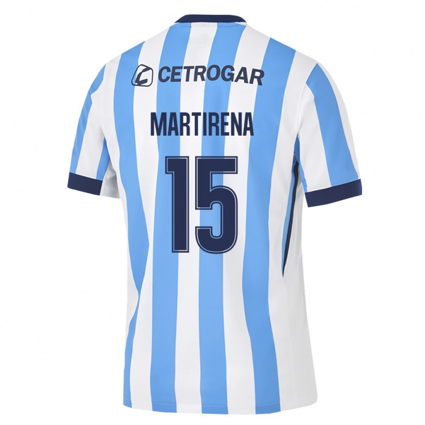 Danxen Kinderen Gastón Martirena #15 Lichtblauw Wit Zwart Thuisshirt Thuistenue 2026/27 T-Shirt