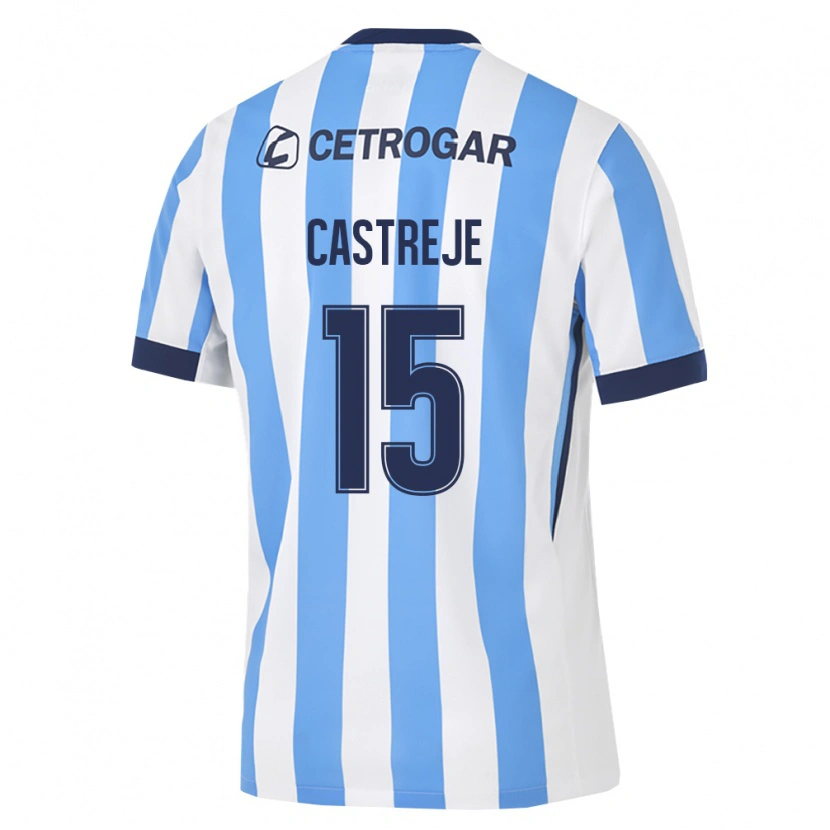 Danxen Kinderen Bautista Castreje #15 Lichtblauw Wit Zwart Thuisshirt Thuistenue 2026/27 T-Shirt