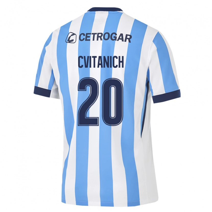Danxen Kinderen Dario Cvitanich #20 Lichtblauw Wit Zwart Thuisshirt Thuistenue 2026/27 T-Shirt