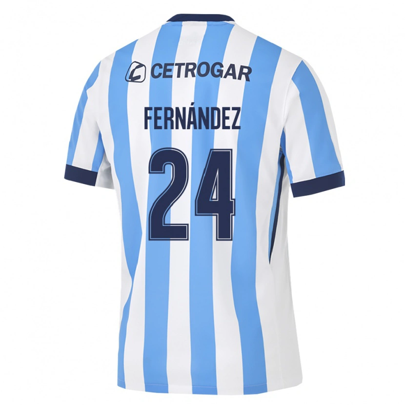 Danxen Kinderen Adrián Fernández #24 Lichtblauw Wit Zwart Thuisshirt Thuistenue 2026/27 T-Shirt