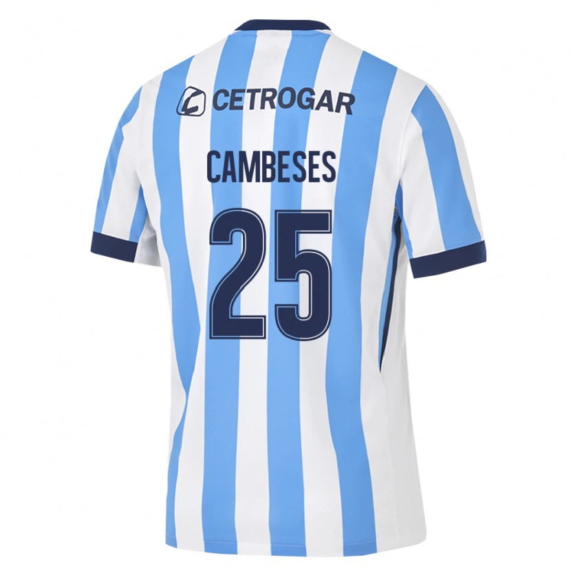 Danxen Kinderen Facundo Cambeses #25 Lichtblauw Wit Zwart Thuisshirt Thuistenue 2026/27 T-Shirt