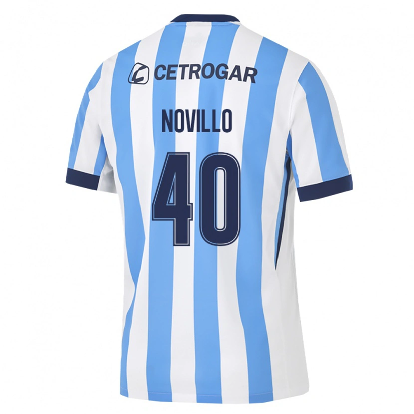 Danxen Kinderen Joaquin Novillo #40 Lichtblauw Wit Zwart Thuisshirt Thuistenue 2026/27 T-Shirt