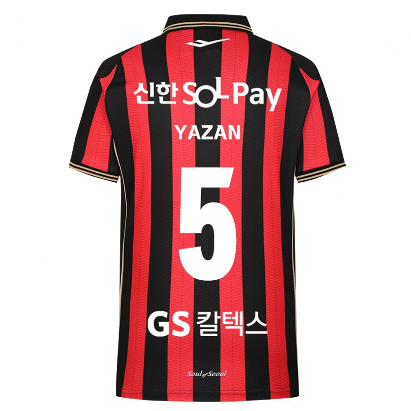 Danxen Kinderen Yazan Al-Arab #5 Rood Wit Zwart Thuisshirt Thuistenue 2026/27 T-Shirt